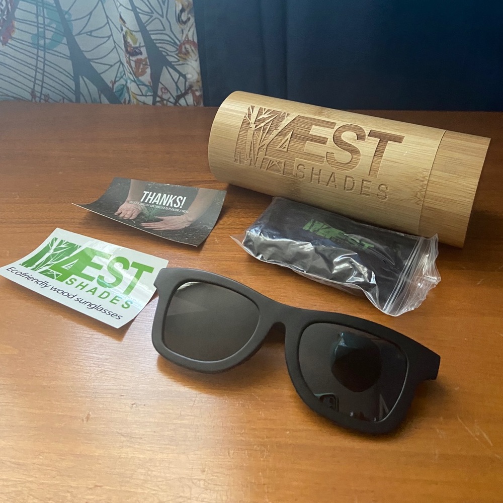 4est polarized wood sunglasses